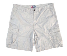 Chaps Cargo Shorts XL Mens X-Large 42 Trunks Gray 6 Pockets Flat Front 8" Inseam