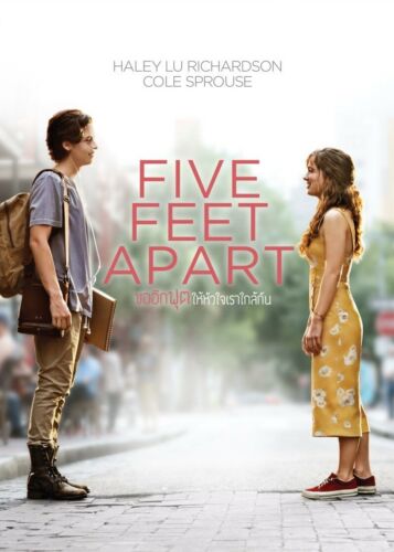 Five Feet Apart (2019) DVD R0 PAL - Haley Lu Richardson, Cole Sprouse, Romance - Photo 1/2