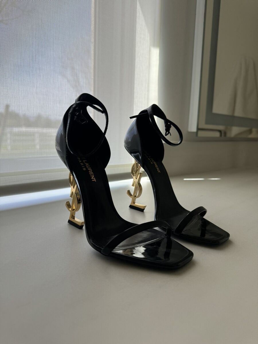 YSL Yves Saint Laurent Opyum Black Gold Sandal Heels US 7 | eBay YSL Yves Saint Laurent Opyum Black Gold Sandal Heels US 7 | eBay