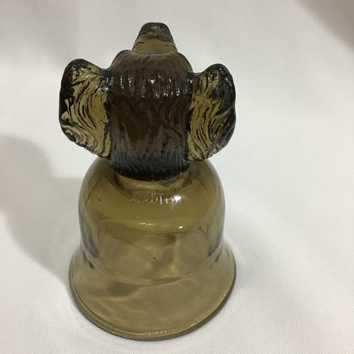 Avon Chesapeake Collection Brown Glass Dog Head Jigger Shot Glass