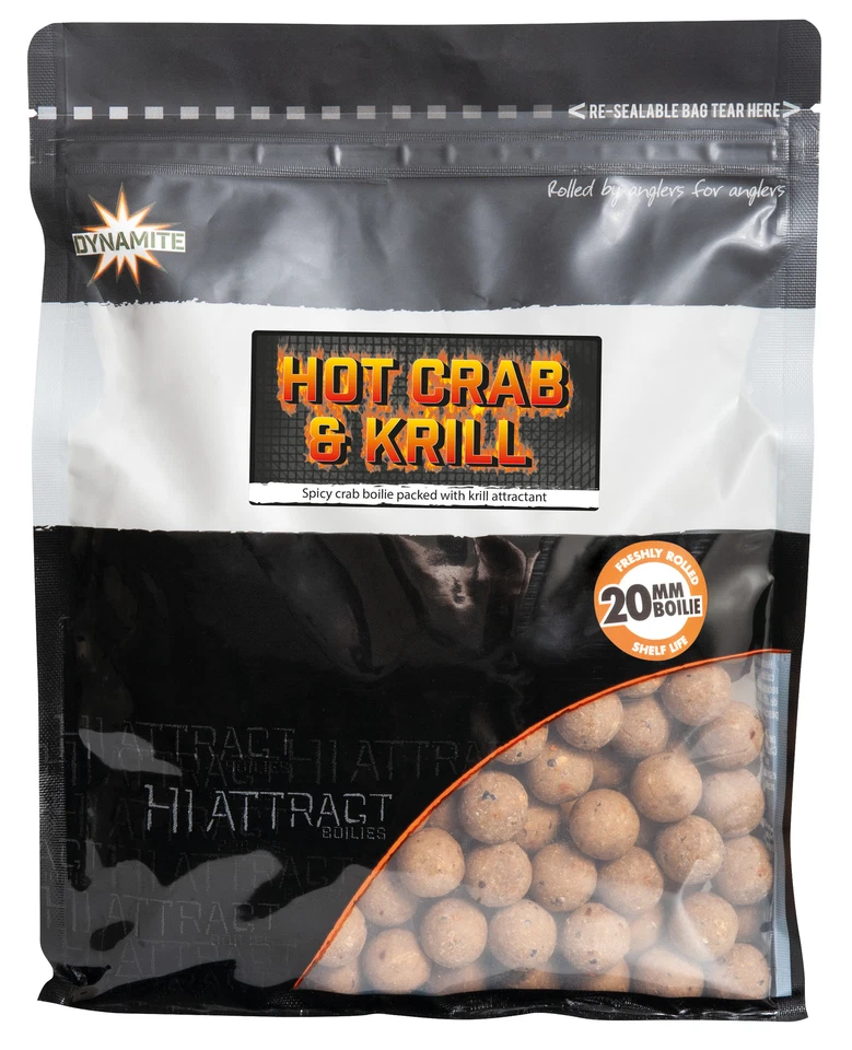 Dynamite Baits Big Fish Boilies Hot Crab & Krill Karpfenköder Karpfenangeln