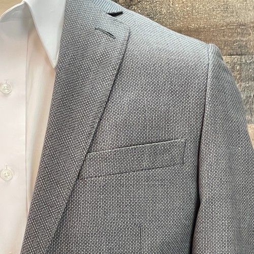 Hart Schaffner Marx Wool Hopsack Sport Coat Mens 40R Gray Blazer Suit Jacket - Picture 4 of 13