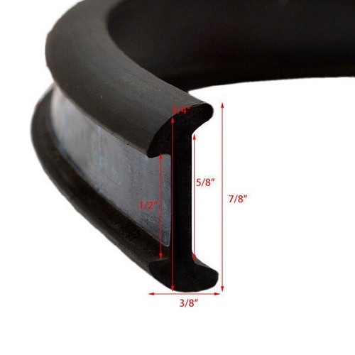 Sea Ray 1785544 Oem 7/8 X 3/8 Black Flex Vinyl Windshield Gasket
