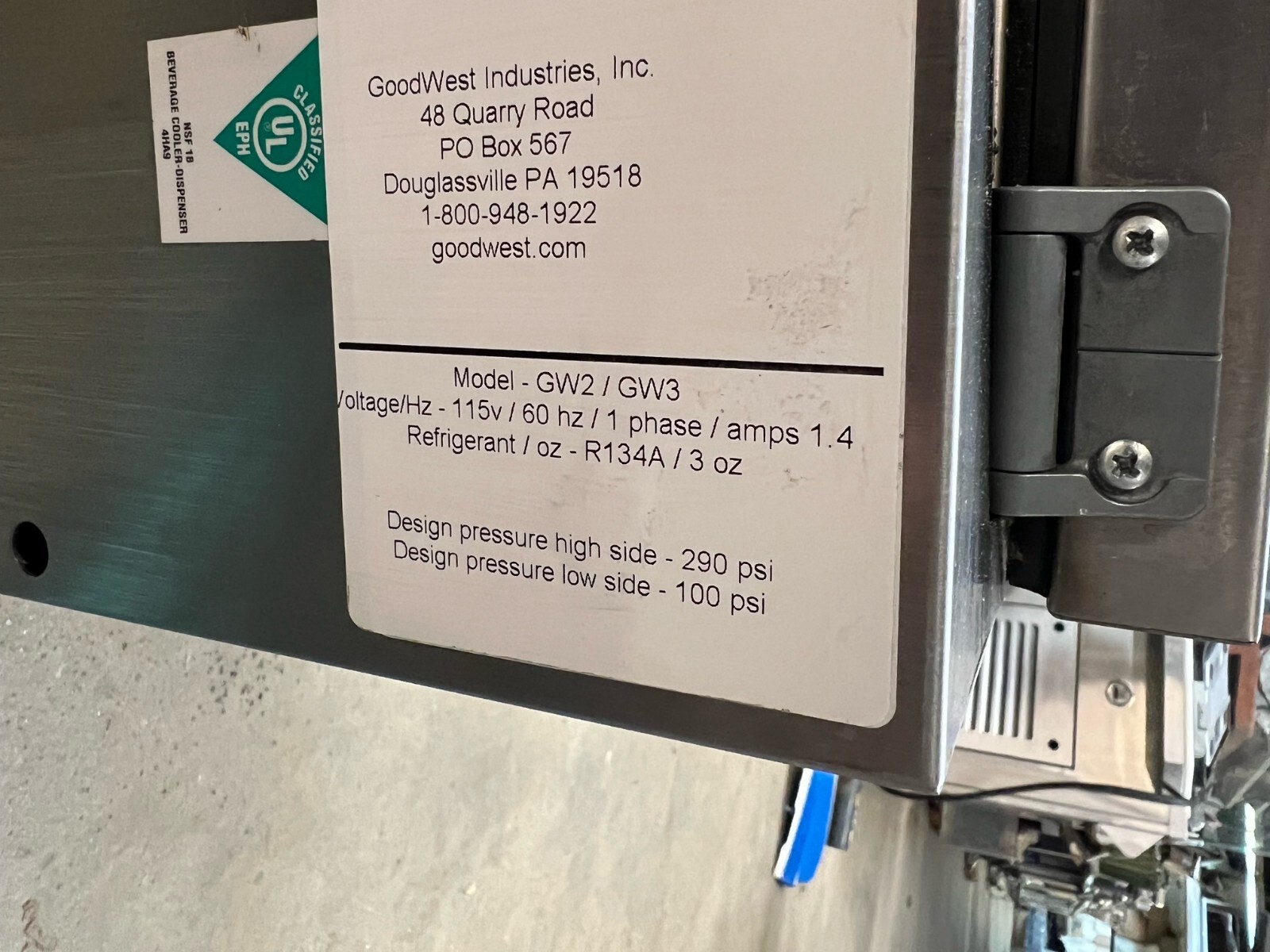 GoodWest Commercial GW2/GW3 Stainless Steel Refrigerated Dairy Dispenser 115v eBay