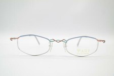 Vintage Taxi SM-70 Silver Multicolored Oval Glasses Eyeglass Frame NOS