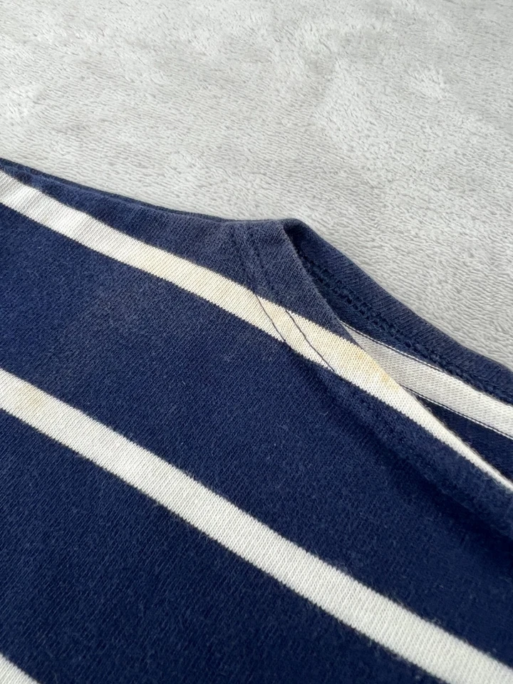 Camisa de manga larga a rayas United Colors Of Benetton para mujer pequeña azul marino ITALIA Foto 3 de 4