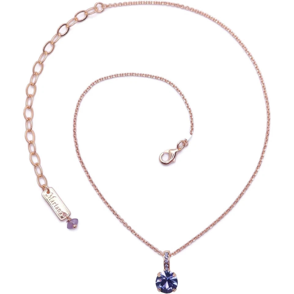 Collar Mariana Eléctrico Azul Oro Amarillo Colgante Cristal Púrpura 539539 Nuevo con Etiquetas Foto 3 de 3