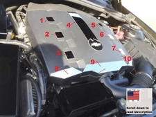 Camaro V6 10pc ENGINE SHROUD ACCENT KIT 2010-2015 Polished Stainless dress Gen5