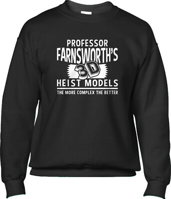 Farnsworth's 3D Heist Models Parody TV Animated Humor Funny Joke Mens Sweatshirt