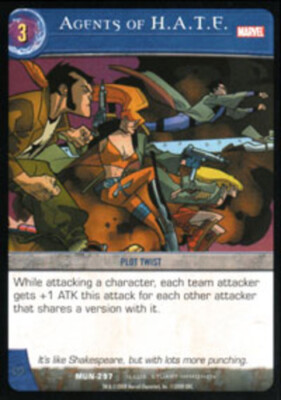 VS System: Agents of H.A.T.E. - Foil [Played] Marvel Universe TCG CCG Classic Ma
