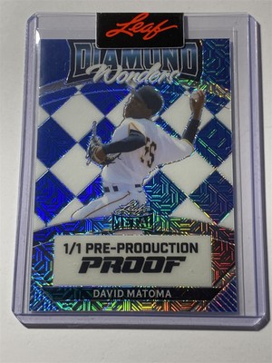 DAVID MATOMA pirates 2024 Leaf Metal Diamond Wonders Mojo Blue PROOF 1/1 (B2)