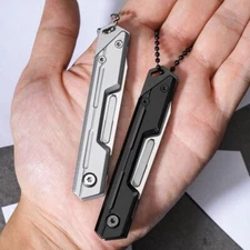 Keychain Folding Knife Utility EDC Pocket Knife w/ #24 Replaceable Scalpel Blade