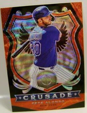PETE ALONSO /199 CRUSADE RED WAVE PANINI CHRONICLES BASEBALL 2020