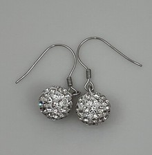 925 Sterling Silver CZ pave dangle Earrings 1  Jewelry