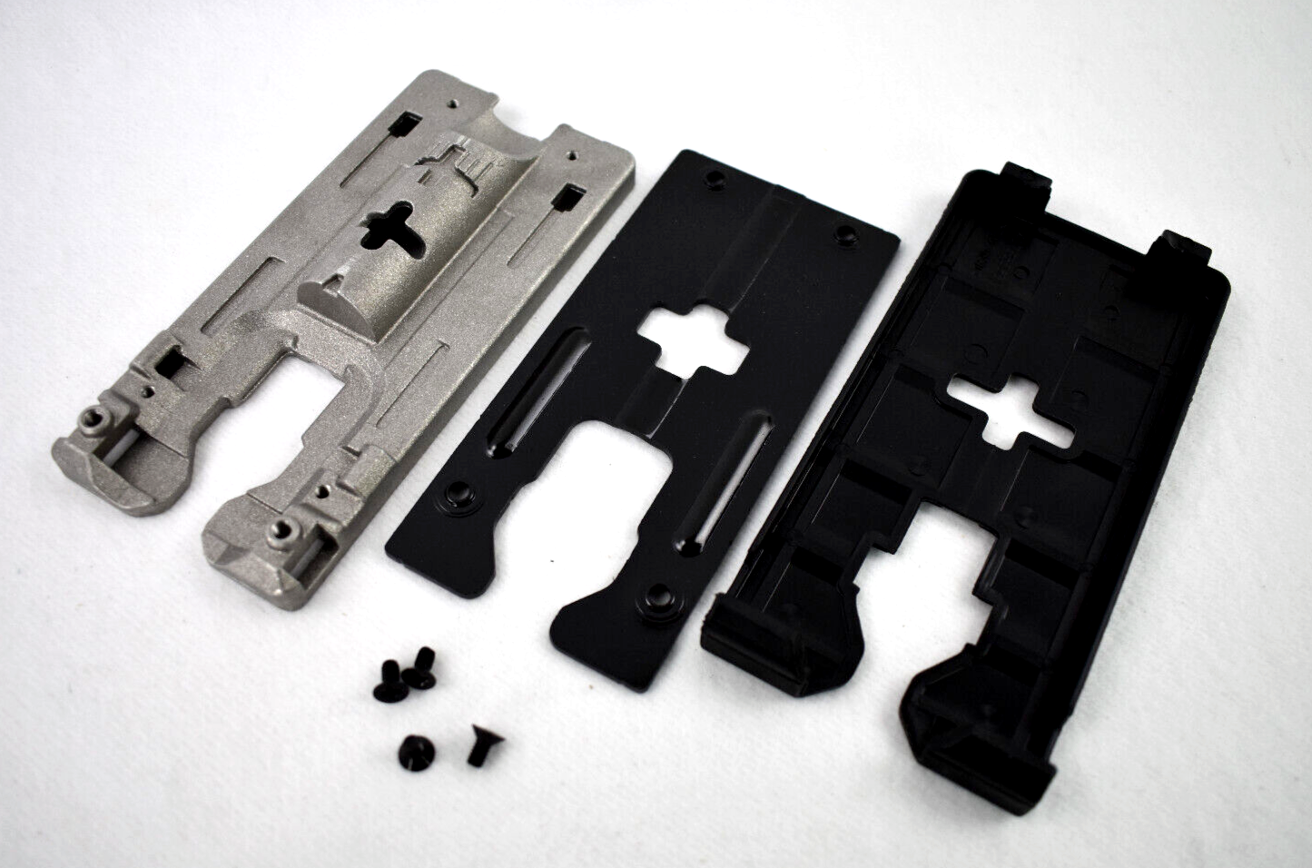 Schnellwechsel-Stichsägen-Grundplatte Für 4304 – Aluminium/Eisen, Schwarz/silber, Inkl. Montageset