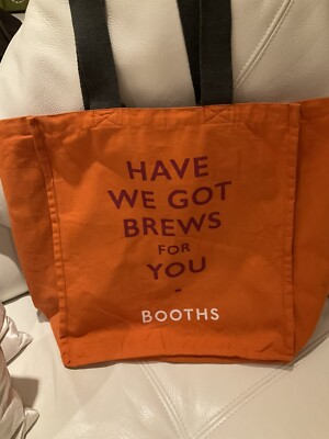 Booths We Got Brews for You Tragetasche Bier Wiederverwendung Baumwolle Orange Nordengland