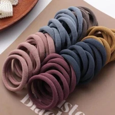 Elina Dark Multi Color Rubber Bands Hair Ponytail (Pack of 30)