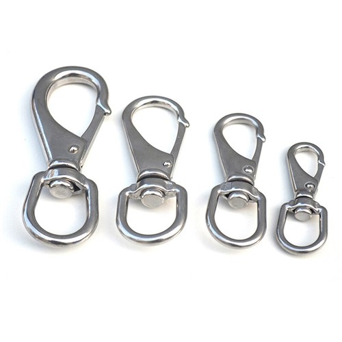 Stainless Steel Large Swivel Lobster Clasps Carabiner Snap Keychain M4 M5 M6 M7 - Picture 8 of 15