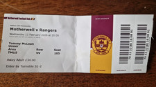 Motherwell v Rangers Ticket 11 February 2026