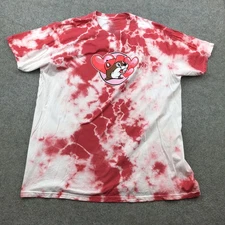 Buc-ee's Shirt Mens XL Red White Tie Dye Beaver Nuggets Road Trip Graphic Tee