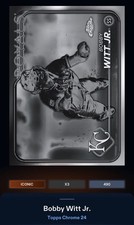 24 Topps Bunt DIGITAL Chrome Negative Base ICONIC Bobby Witt Jr
