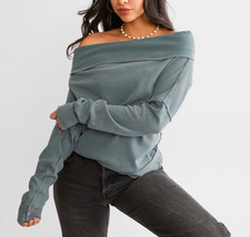 Free People We The Free NOT THE SAME Off The Shoulder Long Sleeve Tee Top size L