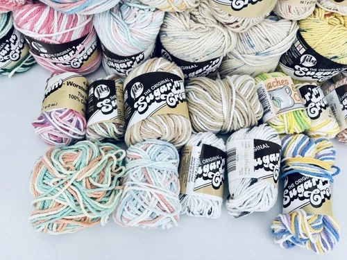 Large Lot Sugar 'N Cream Cotton +Scrub Off +Peaches & Cream DESTASH VTG Yarn image 5