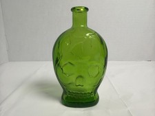 Vintage Wheaton New Jersey 1971 Skull Poison Reproduction Green Glass Bottle