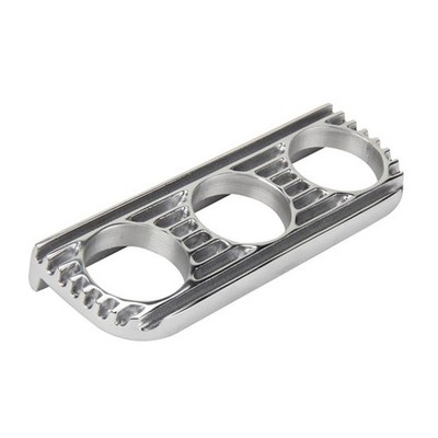 OTB Gear 6124 Retri Finned Cast Aluminum 3 Gauge Dash Panel, Polished