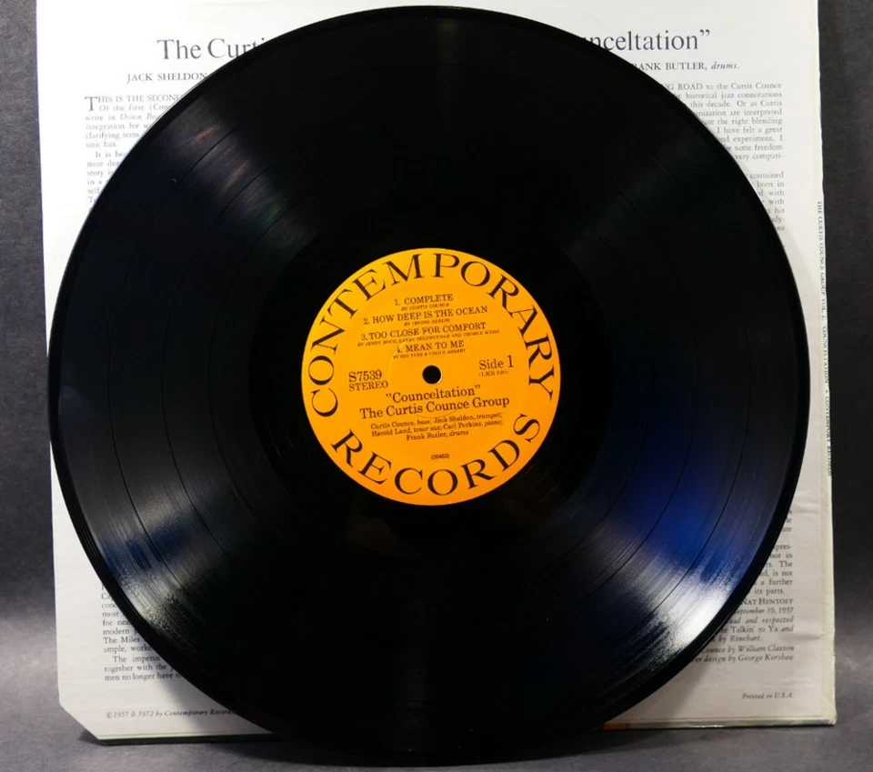 CURTIS COUNCE VOL. 2 Counceltation CONTEMPORARY 7539 STEREO 1972 VG+ ~ REISSUE - Imagem 3 de 4