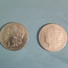 2 1889 Morgan Silver Dollars $1 Business Strike  90% Silver