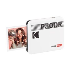 KODAK Mini 3 Retro 4PASS Portable Photo Printer + 8 Sheets - 3, White 