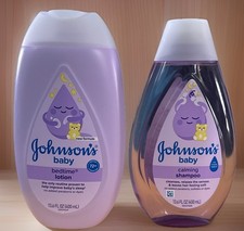 Johnson's Baby Sleepy Time- Calming Shampoo  Bedtime Lotion 13.6 oz SET