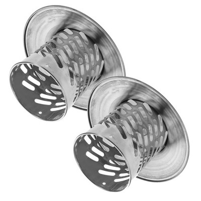 2Pcs Stainless Steel Round Chimney Cap Reusable Fireplace Vent Cover Silver