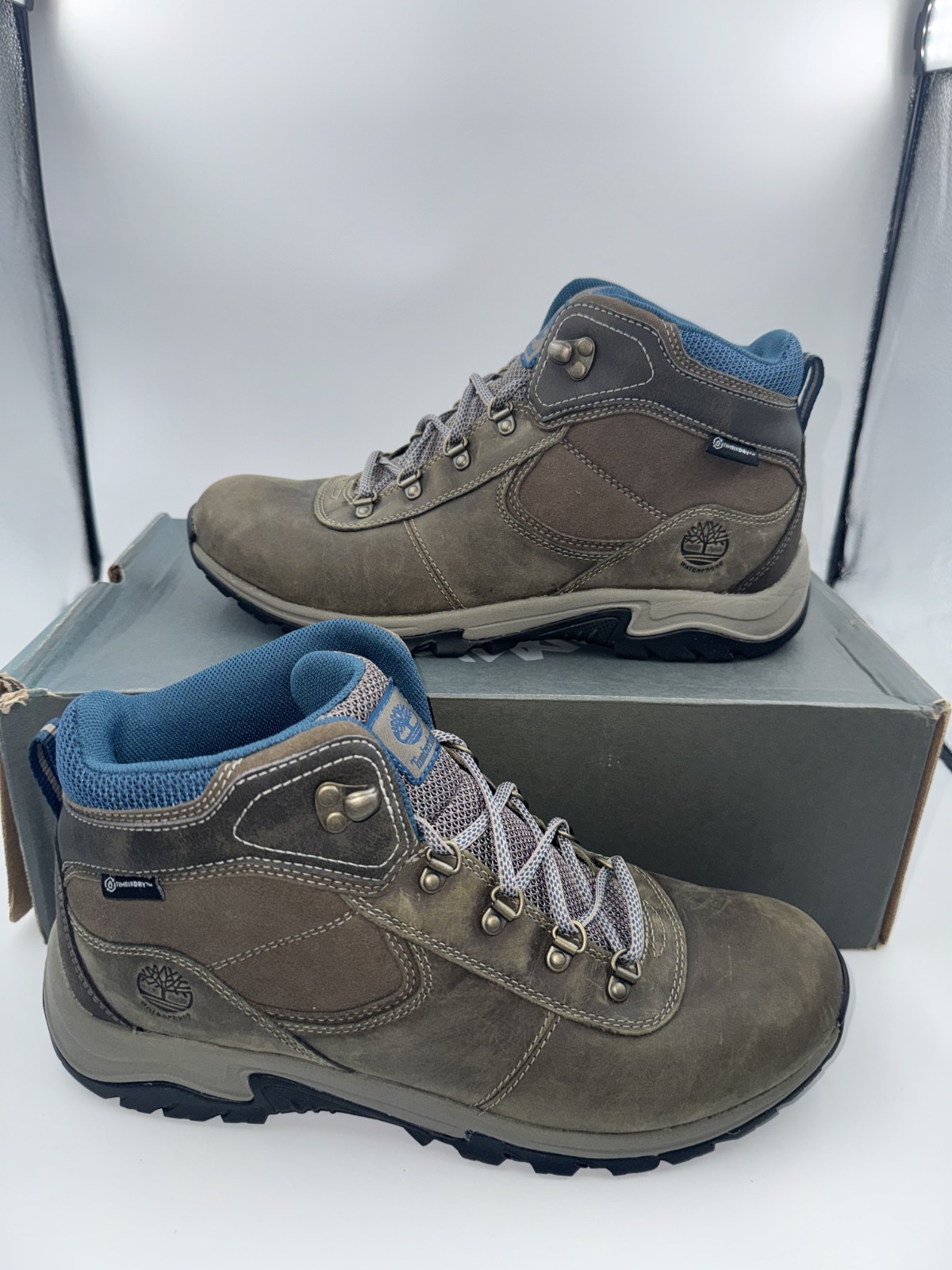 Timberland Mt. Maddsen Waterproof Mid Hiker Dark Brown Leather Boots Sz 11