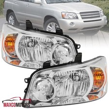 Headlights Fits 2004-2007 Toyota Highlander Halogen Head Lamps Leftright 04-07