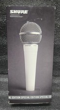 Shure SM48W-LC SM48 White Limited Edition Microphone w/ Mic Clip