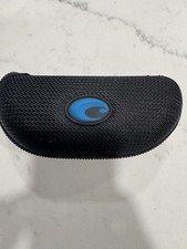 Costa Del Mar Sunglasses Zip Up Clam Shell Black Blue Logo - CASE ONLY