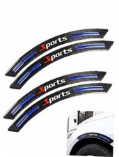 4 PCS Car Wheel Eyebrow Strips, Carbon Texture Reflective Fender Flare Arch