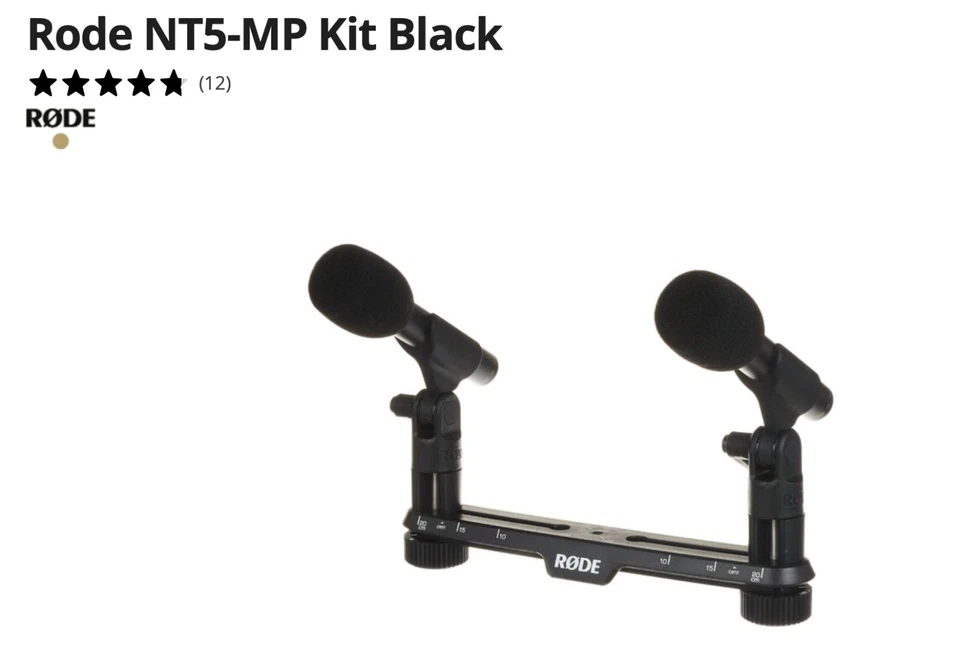 RODE NT5 MP Kleinmembran Kondensator Stereo Matched Pair Anthrazit NIERE - Bild 2 von 4