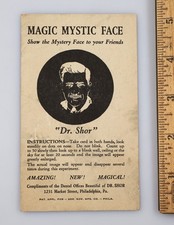 Victorian Trade Card Magic Mystic Face Dentist Dr. Shor Philadelphia