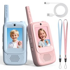 Video Walkie Talkies for , 2 Pack Rechargeable Video Intercom Walkies Talkies...