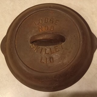VINTAGE LODGE 10.25 inch SKILLET LID No. 8 RAISED LETTERS