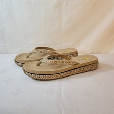 Volatile Women  s 9 "Palau" Braided Thong Sandals - Lightweight Summer Flip Flops