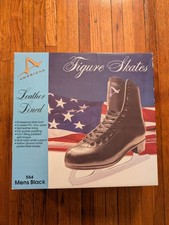 American Athletic Leather Lined Men's Figure Skates - Size 7 Black
