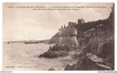 ATVP3-0189-22 - LEGUE-SAINT-BRIEUC - la tour du watcht de la plage de L'asne a L