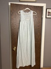 Vintage Lorraine Nightgown Light Minty Green/Blue Size Medium