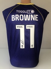 Signiertes Marcus Browne Shirt Display AFC Wimbledon Echtheitszertifikat