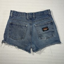 Vintage Rasco High Waisted Denim Shorts Size 27 Medium Wash Retro Cut Offs 90s