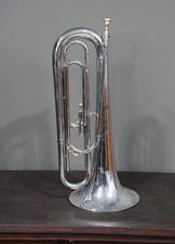 Vintage Getzen Baritone Deluxe Horn Bugle Single Valve antique Ludwig Mouthpiece